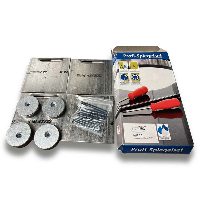 1.0 m2 Nischen-Magnet Profi-Plus -Spiegel Set
