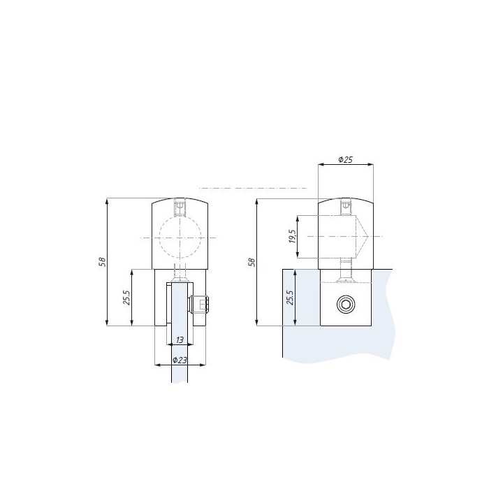Set Glas/Wand Stabilisationsstange D19 Rohr – Bild 5