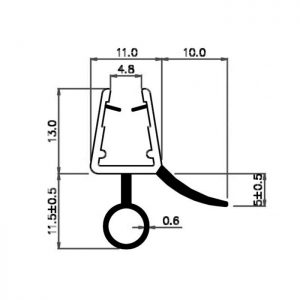 Abtropfdichtung mit Schlauch Duschtürdichtung für 6/8mm Glas