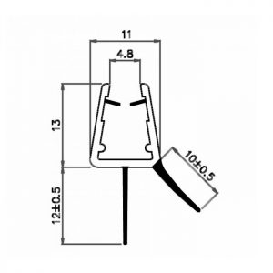 Wasserabweisprofil Duschtürdichtung für 6/8mm Glas