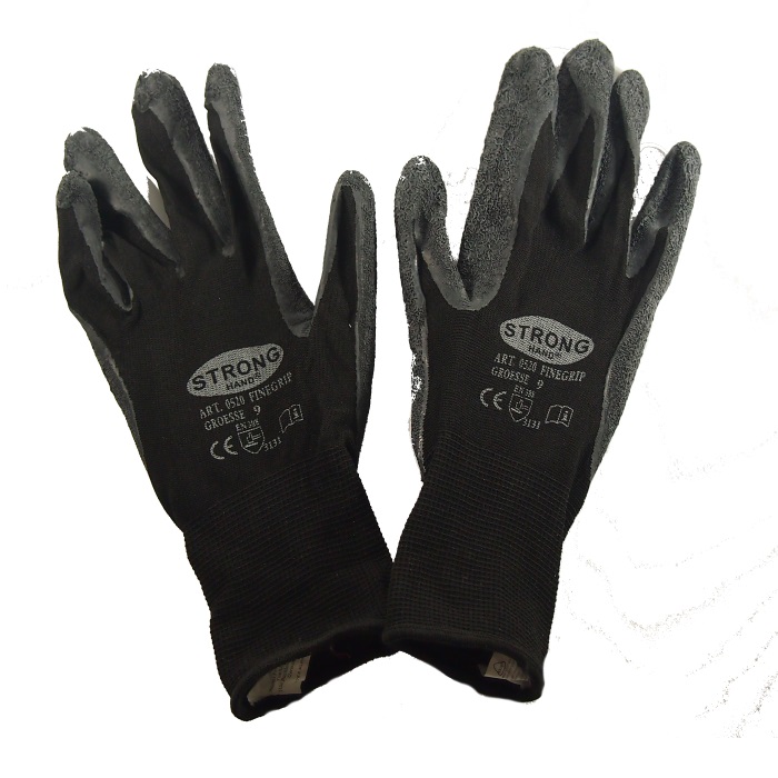 12 Paar Stronghand Finegrip Nylon-Latex-Handschuhe %Aktion% – Bild 2
