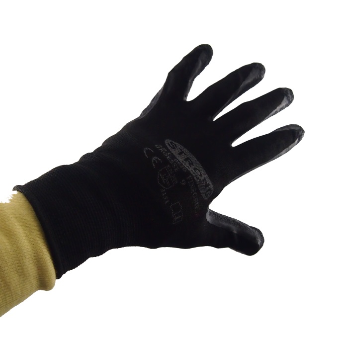 12 Paar Stronghand Finegrip Nylon-Latex-Handschuhe %Aktion% – Bild 4