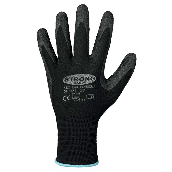 12 Paar Stronghand Finegrip Nylon-Latex-Handschuhe %Aktion%