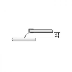 Duschtürdichtung für 6/8mm für Glas-Glas Schiebetüren 180° überlappend