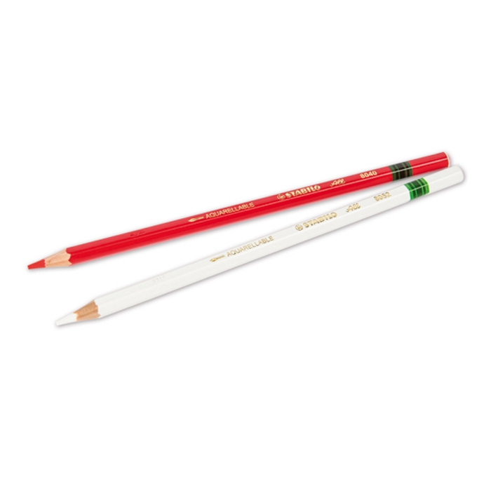 Markierstift für Glas 12er Pack Rot/Weiss