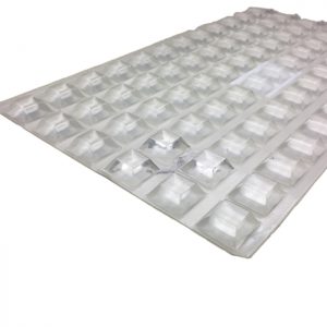 78 Stk. Transparente Glasplattenauflagen Quadratisch 20.5 x 7.5mm