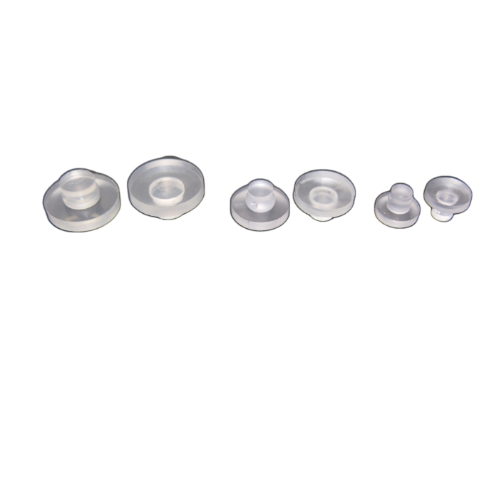 Transparente Runde Glasplattenauflagen D12, D16, D20 x 8mm mit Zapfen – Bild 2