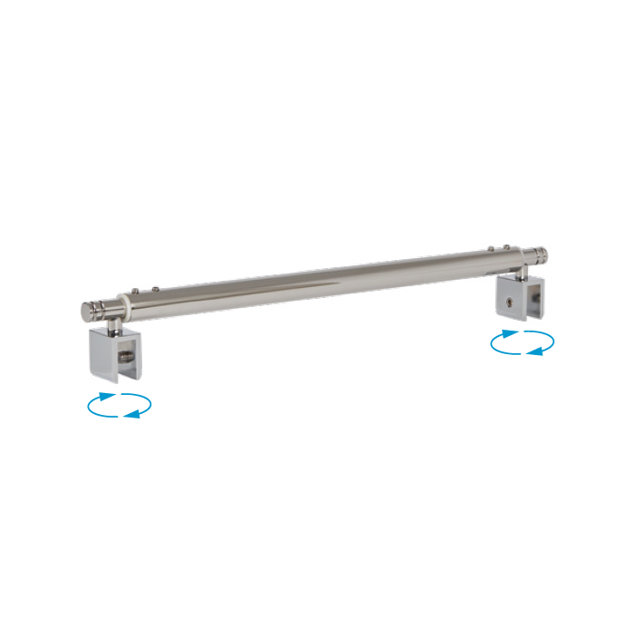 Einstellbare Stabilisierungsstange Glas/ Glas, D19x 350-500mm