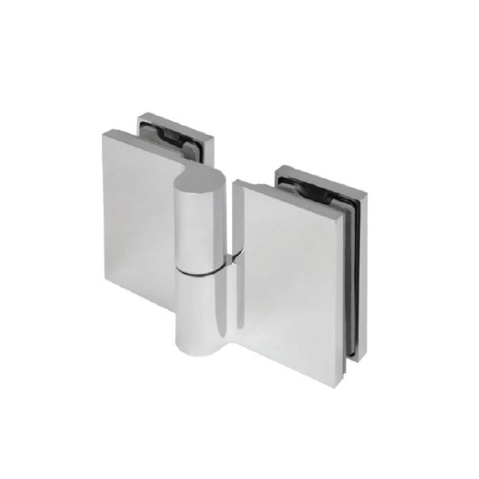 Standard Duschtürscharniere 180° Glas / Glas aus Messing – Bild 2