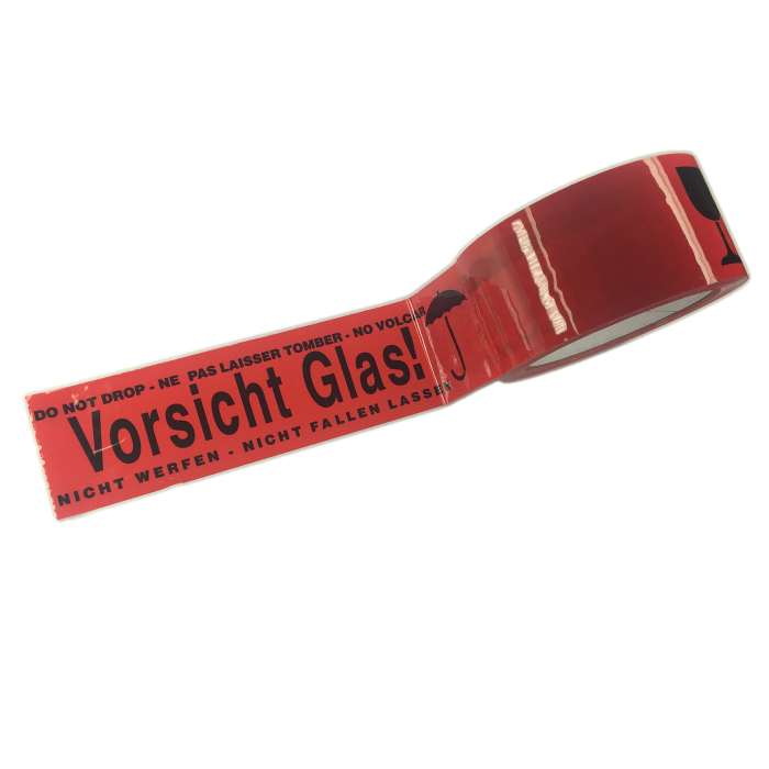 Vorsicht Glas Klebeband Rolle 50mm x 66m