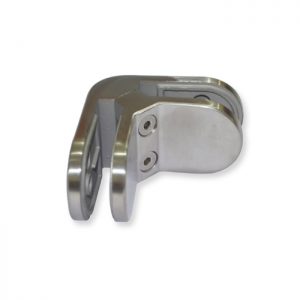 Set D-Typ 90° Glasklemme 45mm mit Gummi