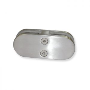 Set D-Typ 180° Glasklemme 45mm mit Gummi