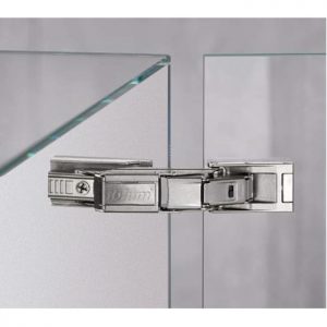 Komplett Blum Cristallo 110° Glas / Glas Scharniere im Set