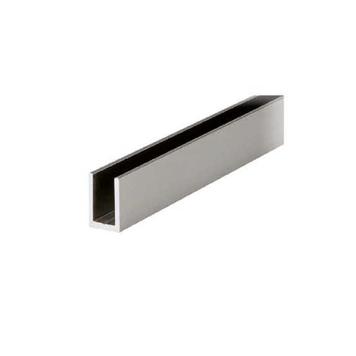 Aluminium U-Profil 14×18.5×2 für 10mm Glas – Bild 3