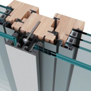 Französischer Balkonsystem MITTEL 1000mm Natur Eloxiert