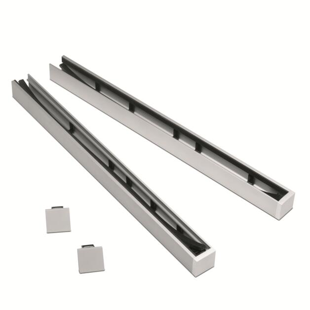 Set Französischer Balkonsystem SIDE 1000mm Natur Eloxiert – Bild 2