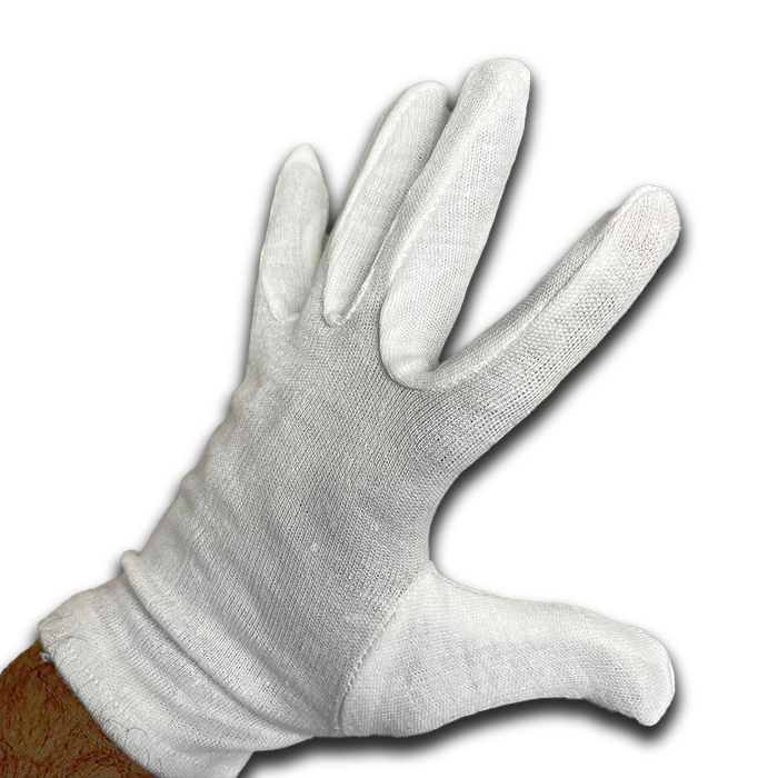 12 Stk. Weisse Baumwollhandschuhe – Bild 3