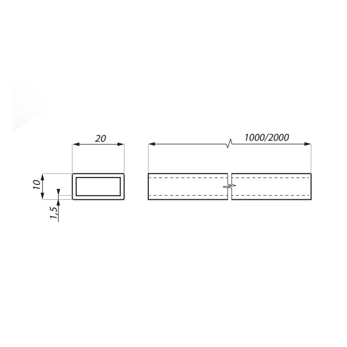 Set Glas/Wand Stabilisationsstange 10 x 20 von CDAcc – Bild 3