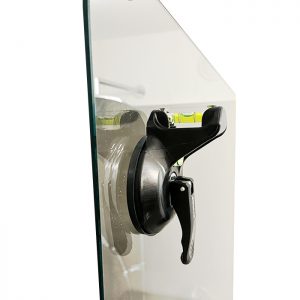 Wasserwage auf Glassauger
