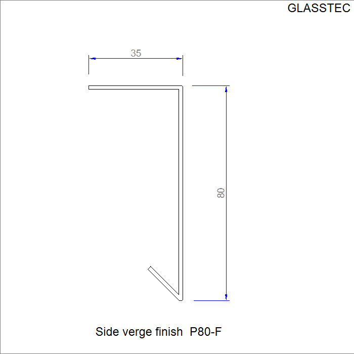 Ortgang 35 x 80 x 15 Kantteil Alublech EV 1 – Bild 2
