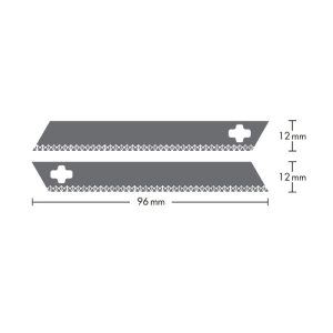 10 Stk. 0.5x 12 x 96 mm Ersatzklingen gezackte für Folien Trimmer