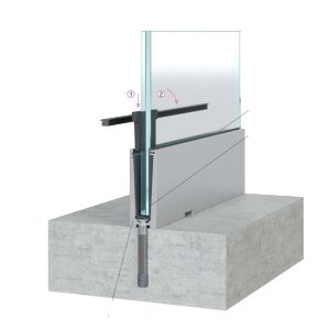 3m Set Econ U- Aluminium Glasgeländer Profile 121x45 für Ganzglasgeländer %Aktion%