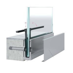 3m Set Econ UF- Aluminium Glasgeländer Profile 121x50 für Ganzglasgeländer %Aktion%