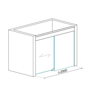 Schiebetür für Nischendusche bis 2m