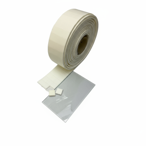 PE-Schaumstoffscheiben 25x 25 x 5 mm auf Abdeckfolie selbstklebend - 1200 Stück auf Rolle